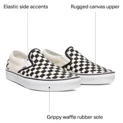 Vans Classic Slip-On Shoe -Outdoor Shoe Store BKANWHCH D12
