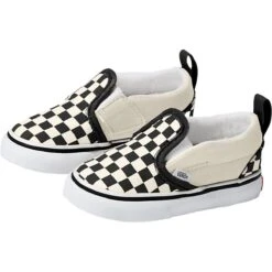 Vans Checkerboard Slip-On V Shoe - Toddlers' -Outdoor Shoe Store CHBLTRWH D1