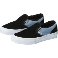 Vans Sherpa Suede Classic Slip-On Shoe - Kids' -Outdoor Shoe Store SHSUASBL D1